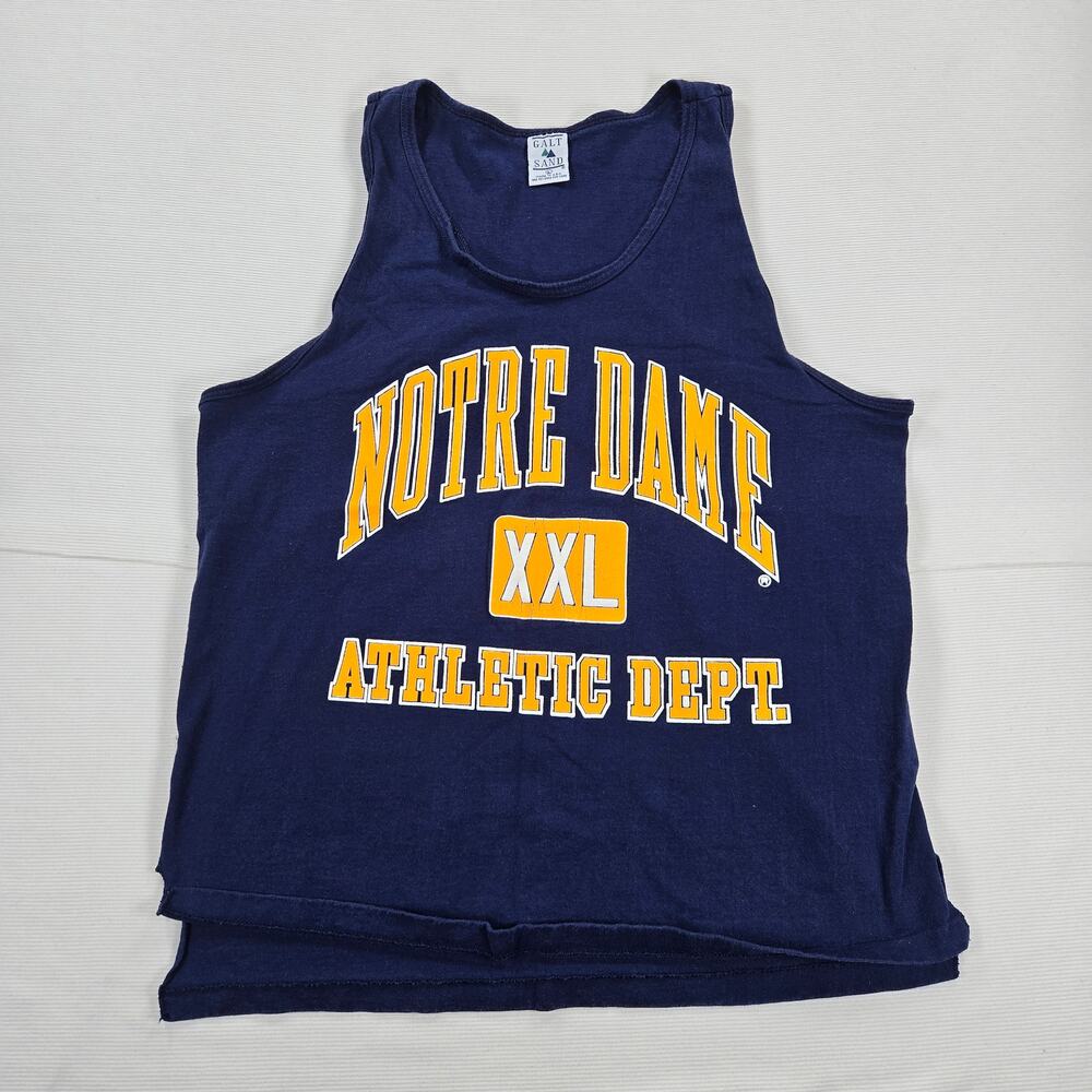 Vintage Galt Sand Notre Dame Fighting‎ Irish Athletic Dept Tank Top Size Large